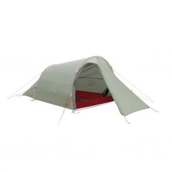 Robens Sprinter 2 LW tunneltent met open ingang, toont ruime vestibule en lichtgewicht ontwerp.