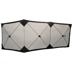 Holiday Mesh is een lichtgewicht en snel te monteren windscherm met een lengte van 4 meter.